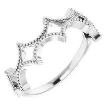 Charger l'image dans la galerie, Sterling Silver Stackable Geometric Ring
