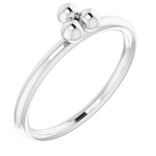 Load image into Gallery viewer, Sterling Silver Stackable Beaded Ring
