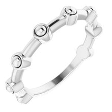 Load image into Gallery viewer, Sterling Silver Beaded Bar Ring
