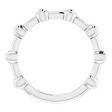 Load image into Gallery viewer, Sterling Silver Beaded Bar Ring
