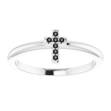 Charger l'image dans la galerie, Accented Stackable Cross Ring  
