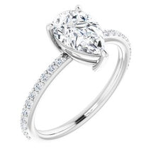 Load image into Gallery viewer, Charles &amp; Colvard Moissanite¬Æ &amp; Diamond Accented Engagement Ring    
