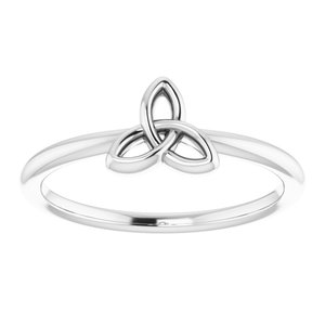 Stackable Celtic-Inspired Trinity Ring  