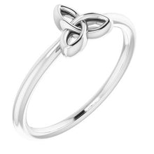 Charger l&#39;image dans la galerie, Sterling Silver Stackable Celtic-Inspired Trinity Ring

