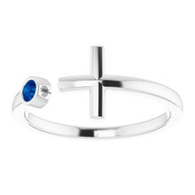 Charger l'image dans la galerie, Bezel-Set Negative Space Cross Ring
