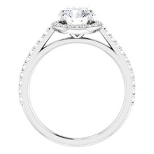 Load image into Gallery viewer, Platinum 7 mm Round Forever One‚Ñ¢ Moissanite &amp; 1/4 CTW Diamond Engagement Ring
