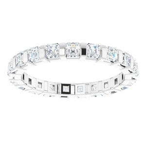 14K White 1 1/5 CTW Diamond Eternity Band