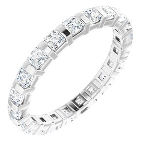 14K White 1 1/5 CTW Diamond Eternity Band