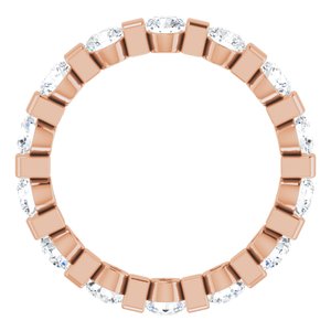 14K Rose 1 1/2 CTW Diamond Eternity Band