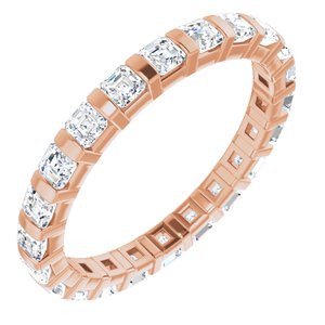 14K Rose 1 1/8 CTW Diamond Eternity Band