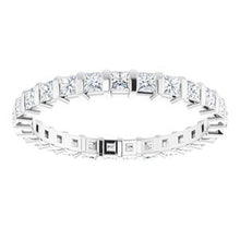 Charger l&#39;image dans la galerie, Jonc éternité diamant platine 7/8 CTW
