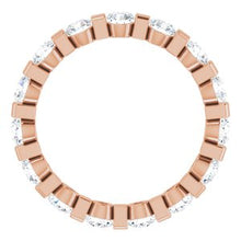 Load image into Gallery viewer, 14K Rose 1 1/2 CTW Diamond Eternity Band
