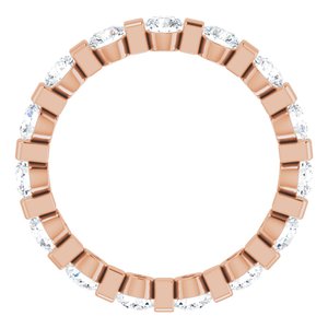 14K Rose 1 1/2 CTW Diamond Eternity Band