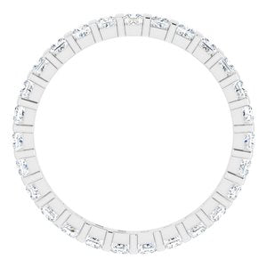 Jonc éternité diamant platine 7/8 CTW