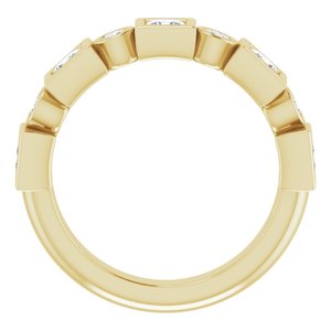 Jonc anniversaire en diamant 14K jaune 1 CTW