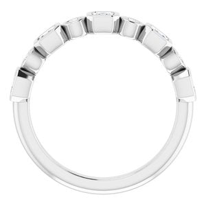 Bande d'anniversaire en diamant 14K blanc 5/8 CTW