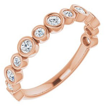 Load image into Gallery viewer, Bezel Set Anniversary Band 

