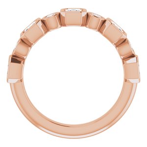 14K Rose 1 CTW Diamond Anniversary Band