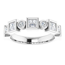 Charger l&#39;image dans la galerie, Jonc anniversaire Platinum 1 CTW Diamond
