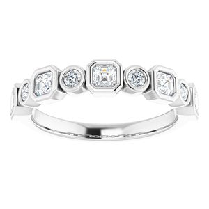 Bande d'anniversaire en diamant 14K blanc 5/8 CTW