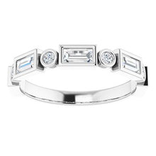Charger l&#39;image dans la galerie, Bague anniversaire platine 3/4 CTW diamant
