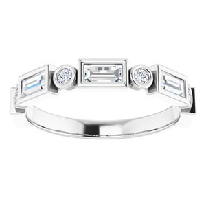 Bande d'anniversaire en diamant blanc 3/4 CTW 14K