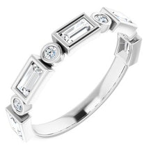 Charger l&#39;image dans la galerie, Bague anniversaire platine 3/4 CTW diamant
