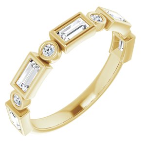 Bande d'anniversaire en diamant jaune 14K 3/4 CTW