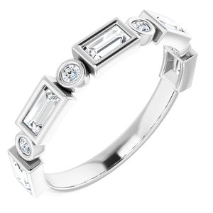 Bande d'anniversaire en diamant blanc 3/4 CTW 14K