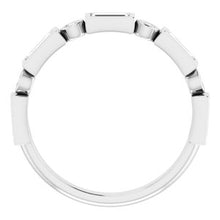 Charger l&#39;image dans la galerie, Bague anniversaire platine 3/4 CTW diamant
