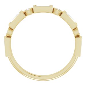 Bande d'anniversaire en diamant jaune 14K 3/4 CTW