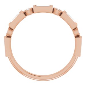 14K Rose 3/4 CTW Diamond Anniversary Band