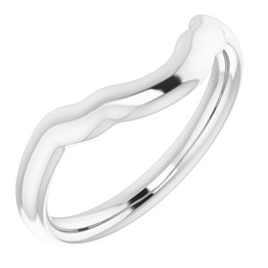 Sterling Silver Band for 12x10 mm Oval Ring