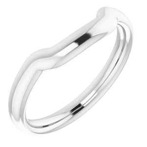 Sterling Silver Band for 7x5 mm Emerald Ring