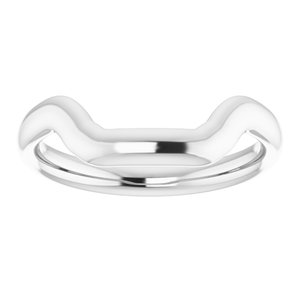 Sterling Silver Band for 12x10 mm Emerald Ring