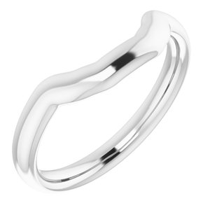 Sterling Silver Band for 9x7 mm Emerald Ring
