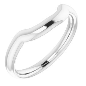 Sterling Silver Band for 8x6 mm Emerald Ring