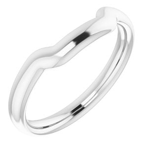 Sterling Silver Band for 6x4 mm Emerald Ring
