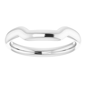Sterling Silver Band for 6x4 mm Emerald Ring