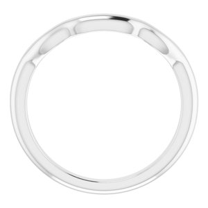 Sterling Silver Band for 6 mm Asscher Ring