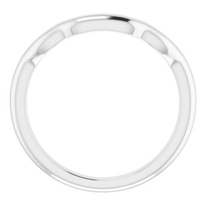 Sterling Silver Band for 7 mm Asscher Ring