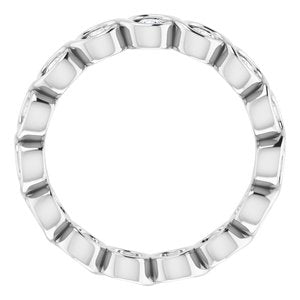 Jonc éternité diamant platine 7/8 CTW