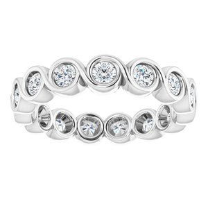 Jonc éternité diamant platine 7/8 CTW