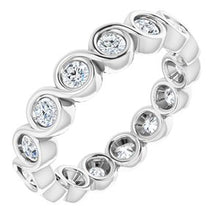 Charger l&#39;image dans la galerie, Jonc éternité diamant platine 7/8 CTW

