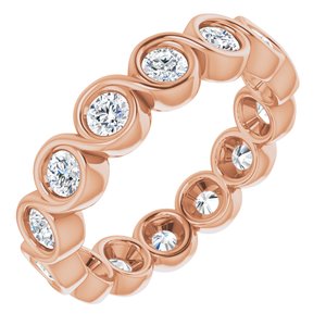 14K Rose 1 1/5 CTW Diamond Eternity Band