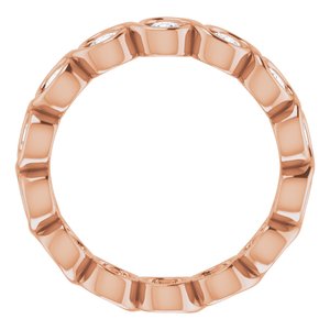 14K Rose 1 1/5 CTW Diamond Eternity Band