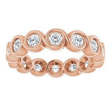 Load image into Gallery viewer, 14K Rose 1 1/5 CTW Diamond Eternity Band
