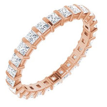 Load image into Gallery viewer, 14K Rose 9/10 CTW Diamond Eternity Band
