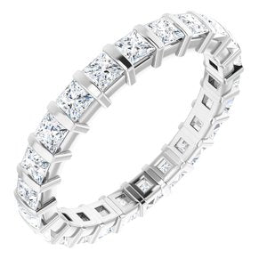 14K White 1 1/3 CTW Diamond Eternity Band