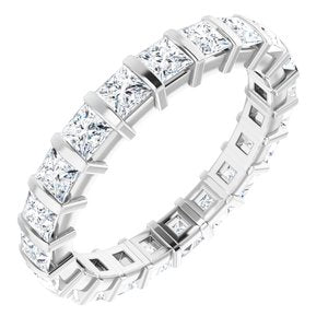 14K White 1 1/2 CTW Diamond Eternity Band